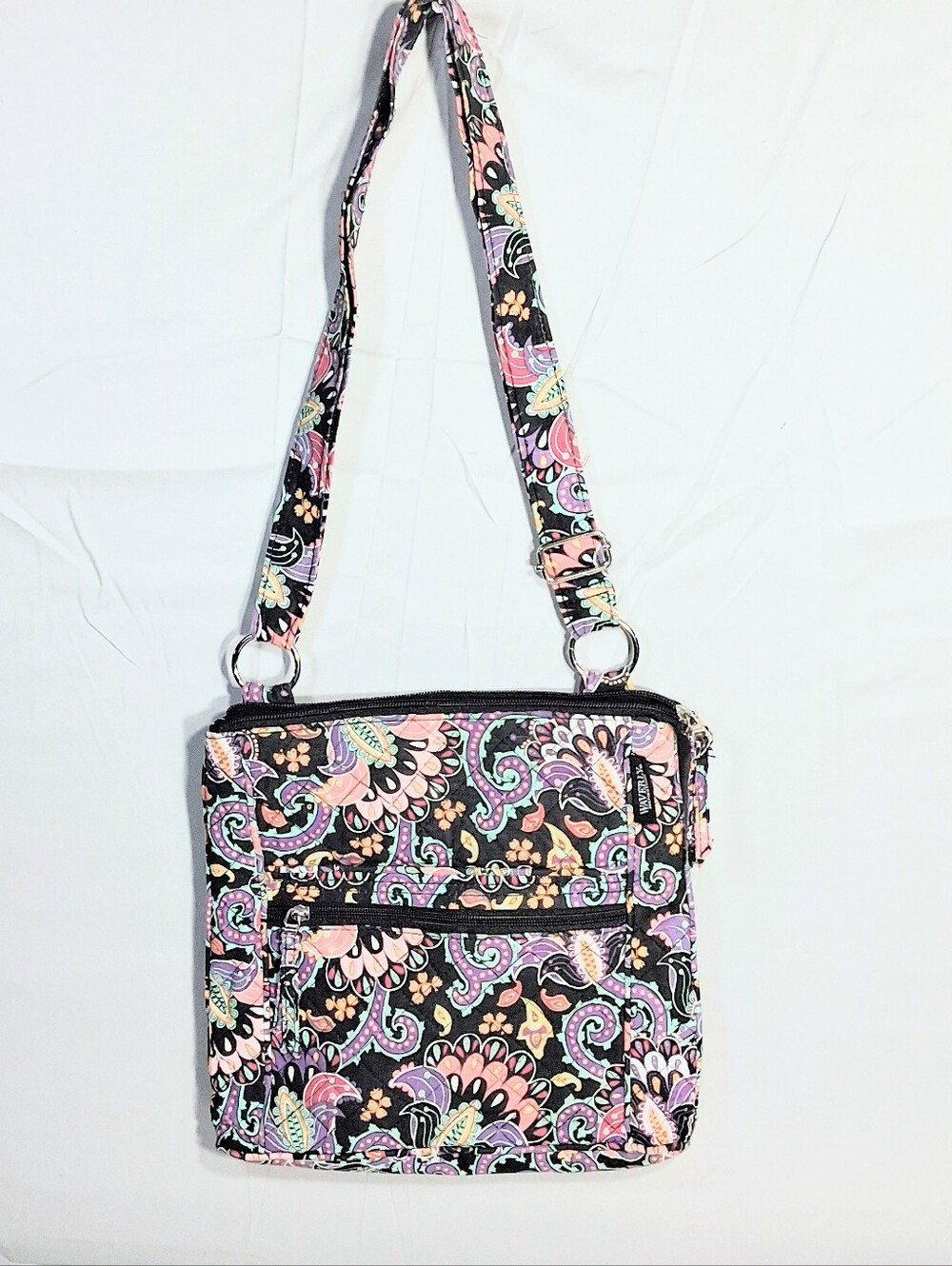 Waverly Inspirations Shoulder Strap Zippered Cotton Lightweight Hippie Boho Bag